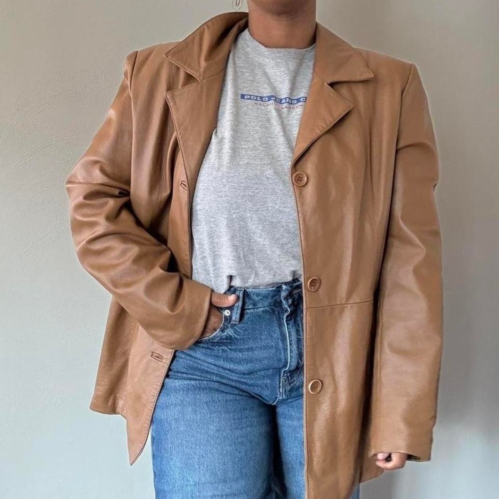Vintage Jessica Holbrook Genuine Leather Jacket Size L